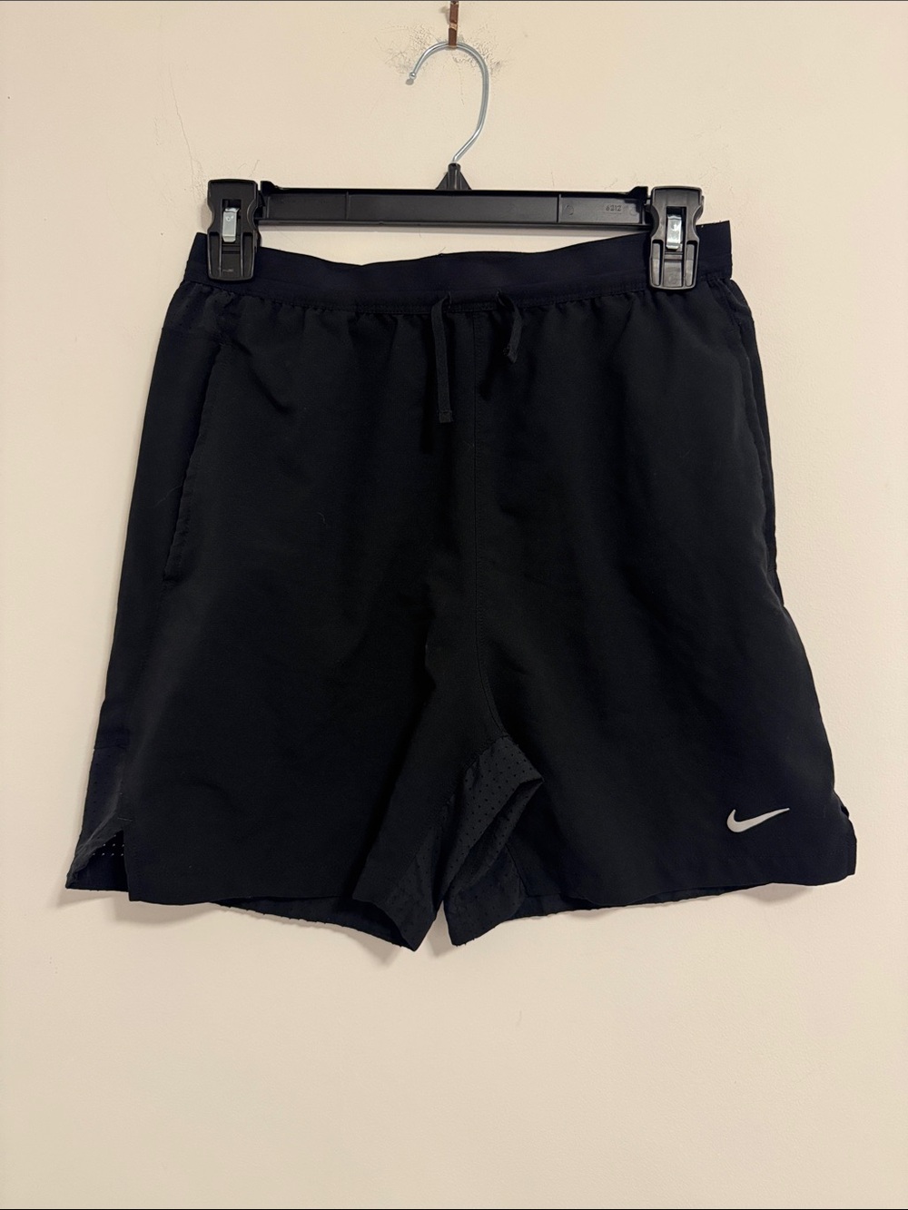 Nike Black Kids Athletic Shorts with White Swoosh